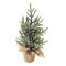 Northlight Frosted Pine Tree with Natural Jute Base Christmas Decoration - 13.25"